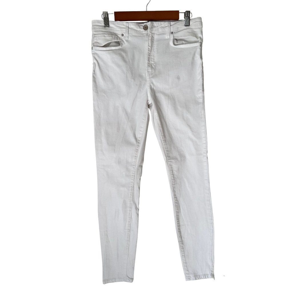 Forever 21 Women's Jeans Push Up Jeans White Denim Skinny Leg Stretch Pants